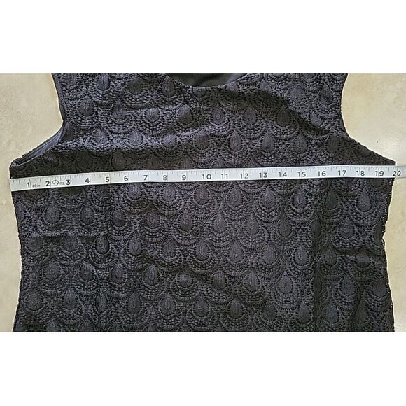 Allison Daley womens sheath dress petite black lacy lined 10/12 - Picture 5 of 6
